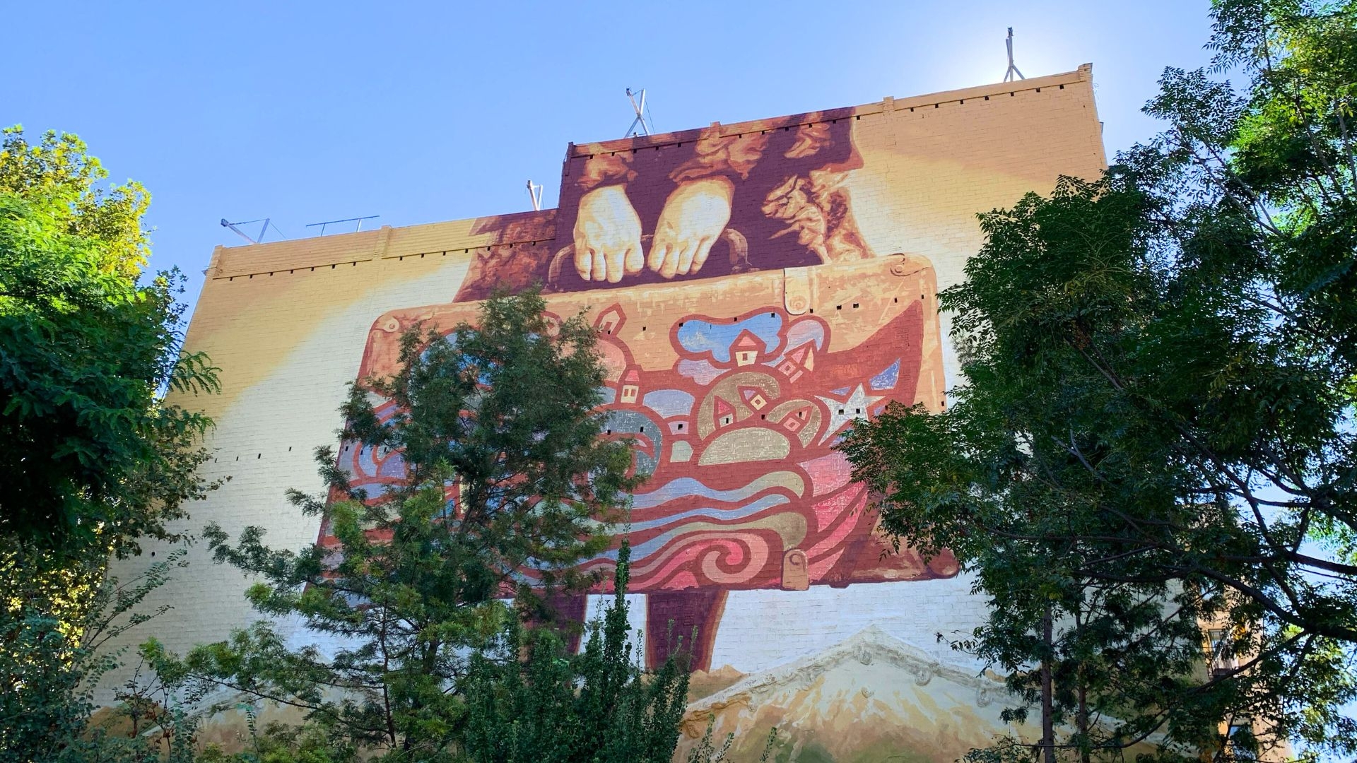 Inaugurat el mural d'homenatge a Pablo Neruda amb motiu del 120è aniversari del poeta