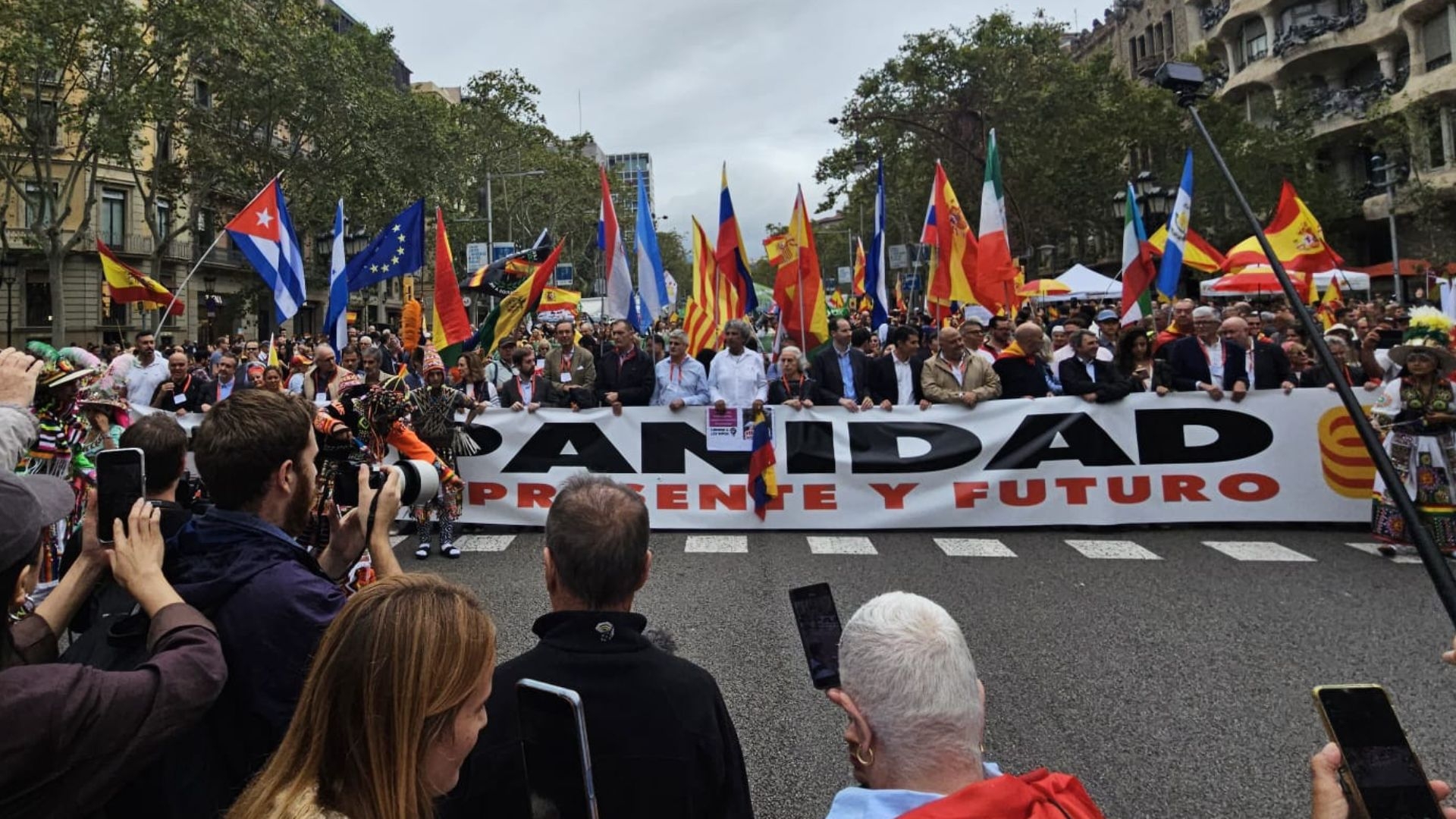 Manifestació el 12 d'octubre a Barcelona pel Dia de la Hispanitat 2024