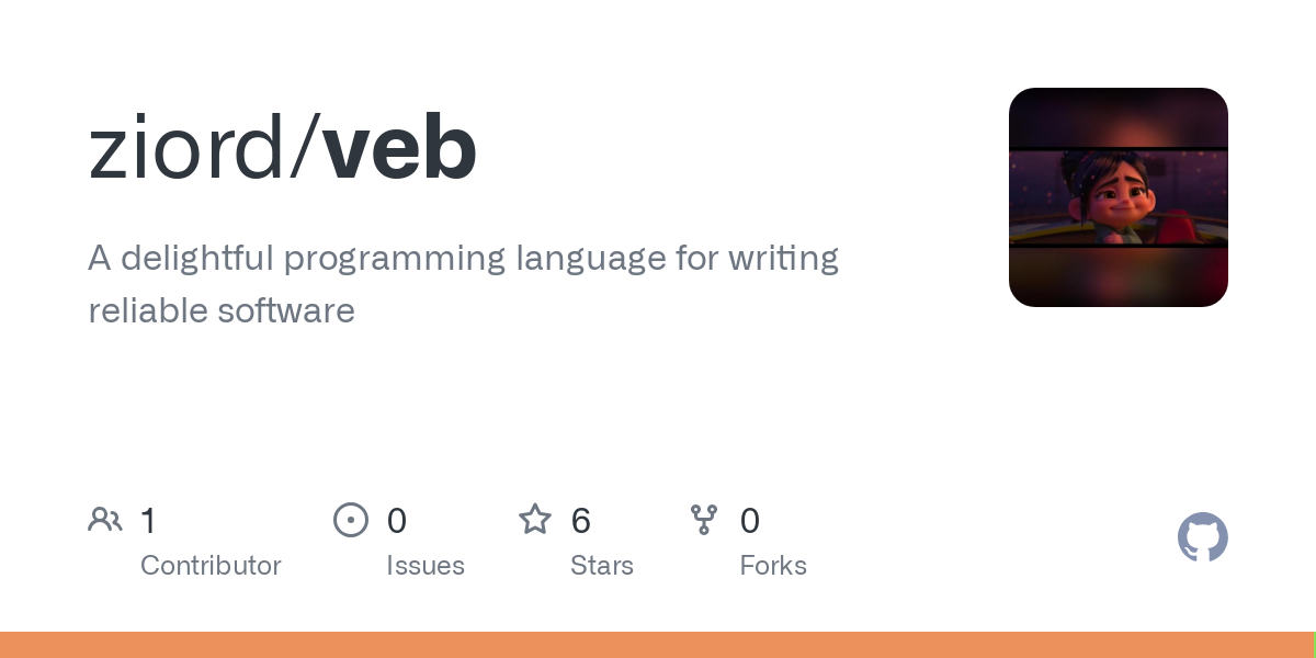 GitHub - ziord/veb: A delightful programming language for writing reliable software