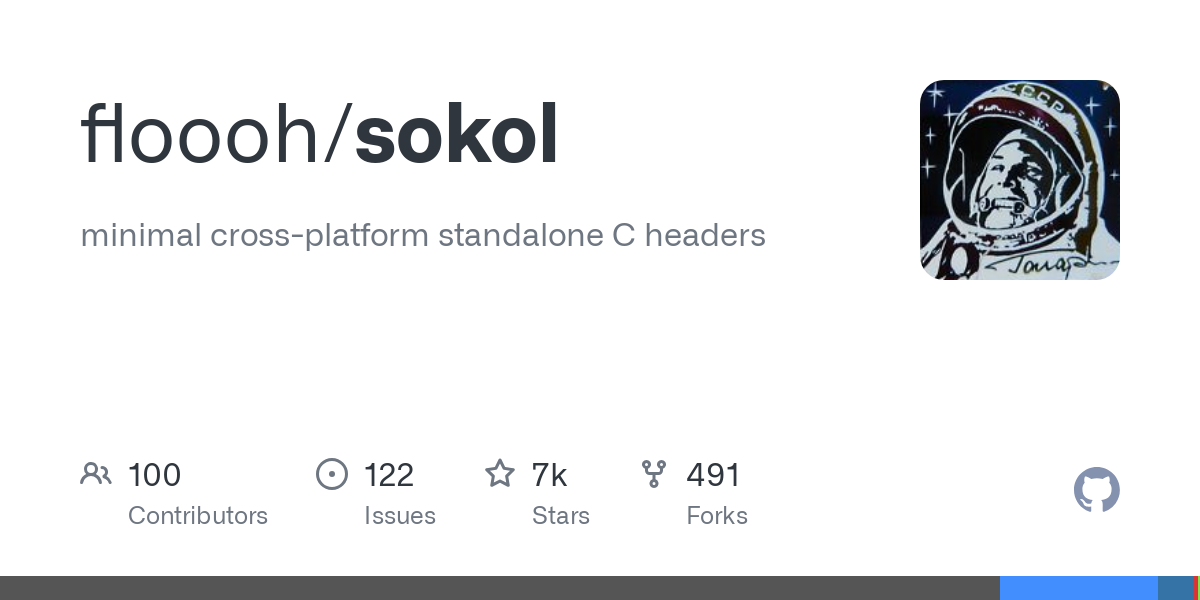 GitHub - floooh/sokol: minimal cross-platform standalone C headers