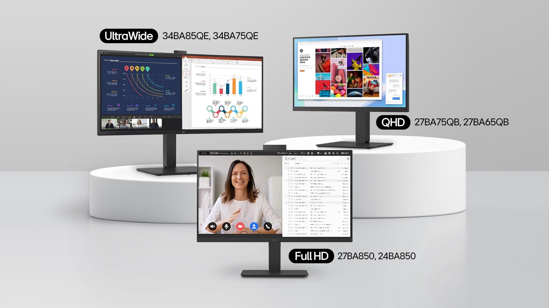 LG Unveils New Business Monitors for Productivity and Comfort