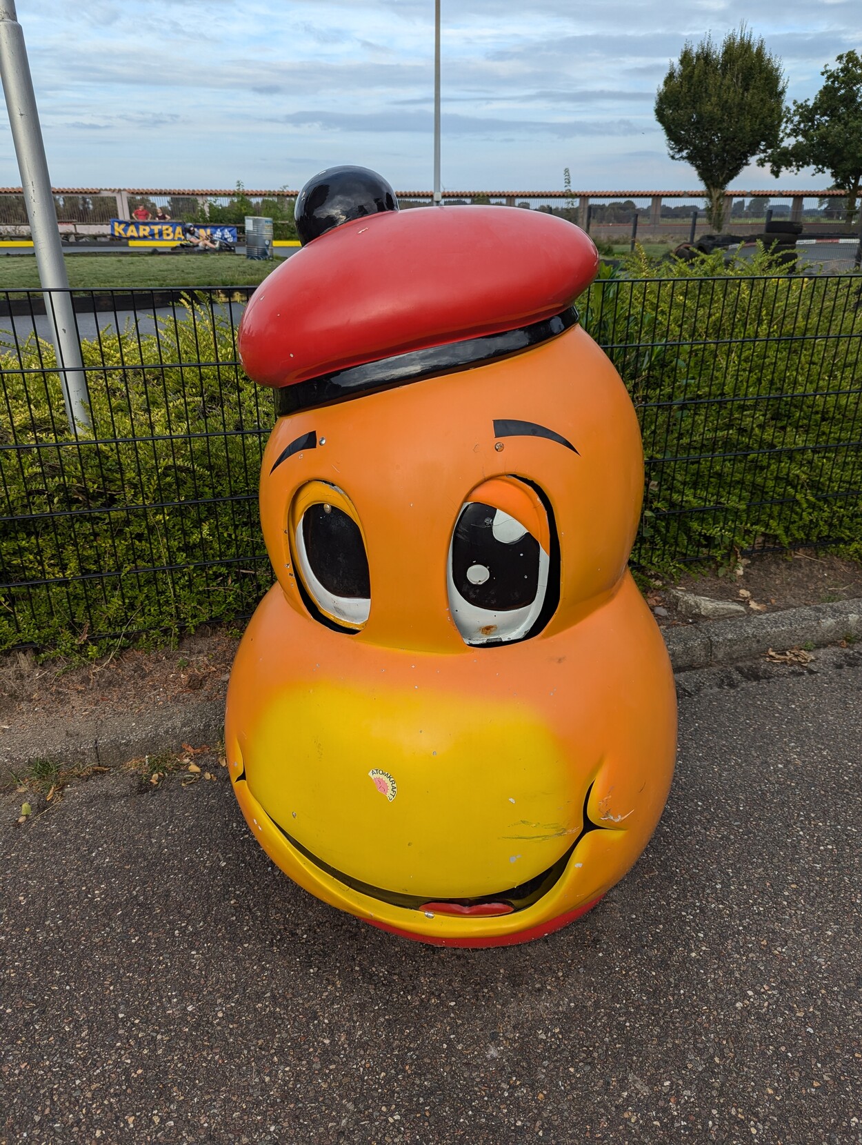 The mascot of the park, possibly some duck thing.