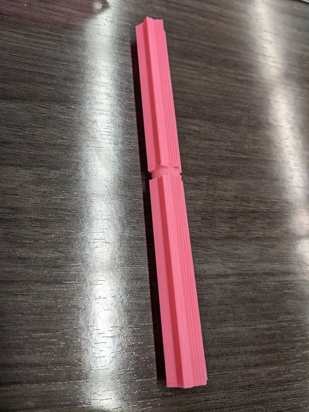 Star shaped rod for holding the tablets still