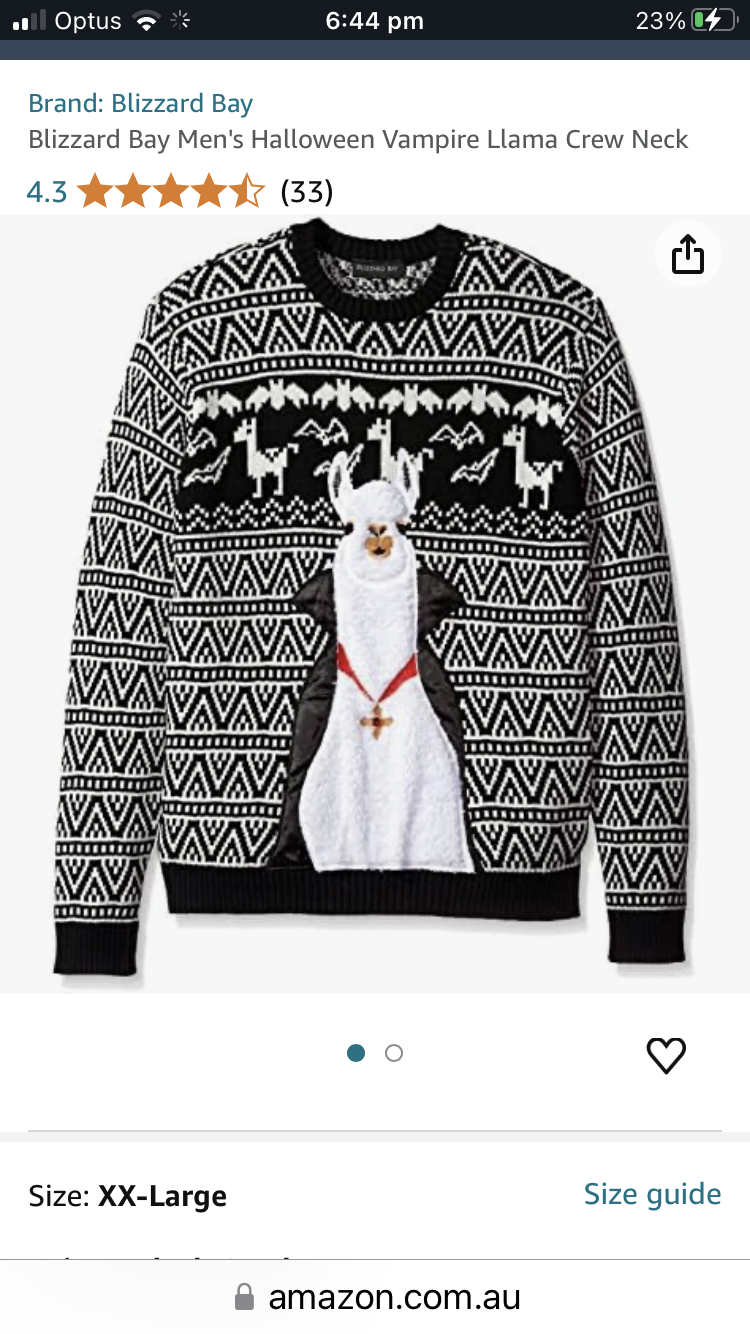 vampire llama jumper