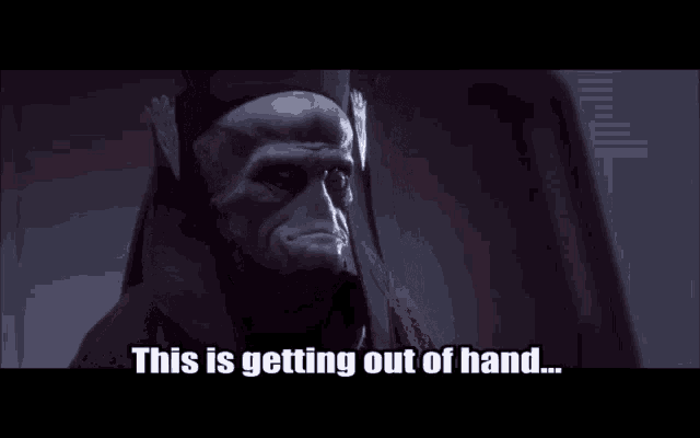 Nute Gunray becoming worried that there are more than one Sith.
