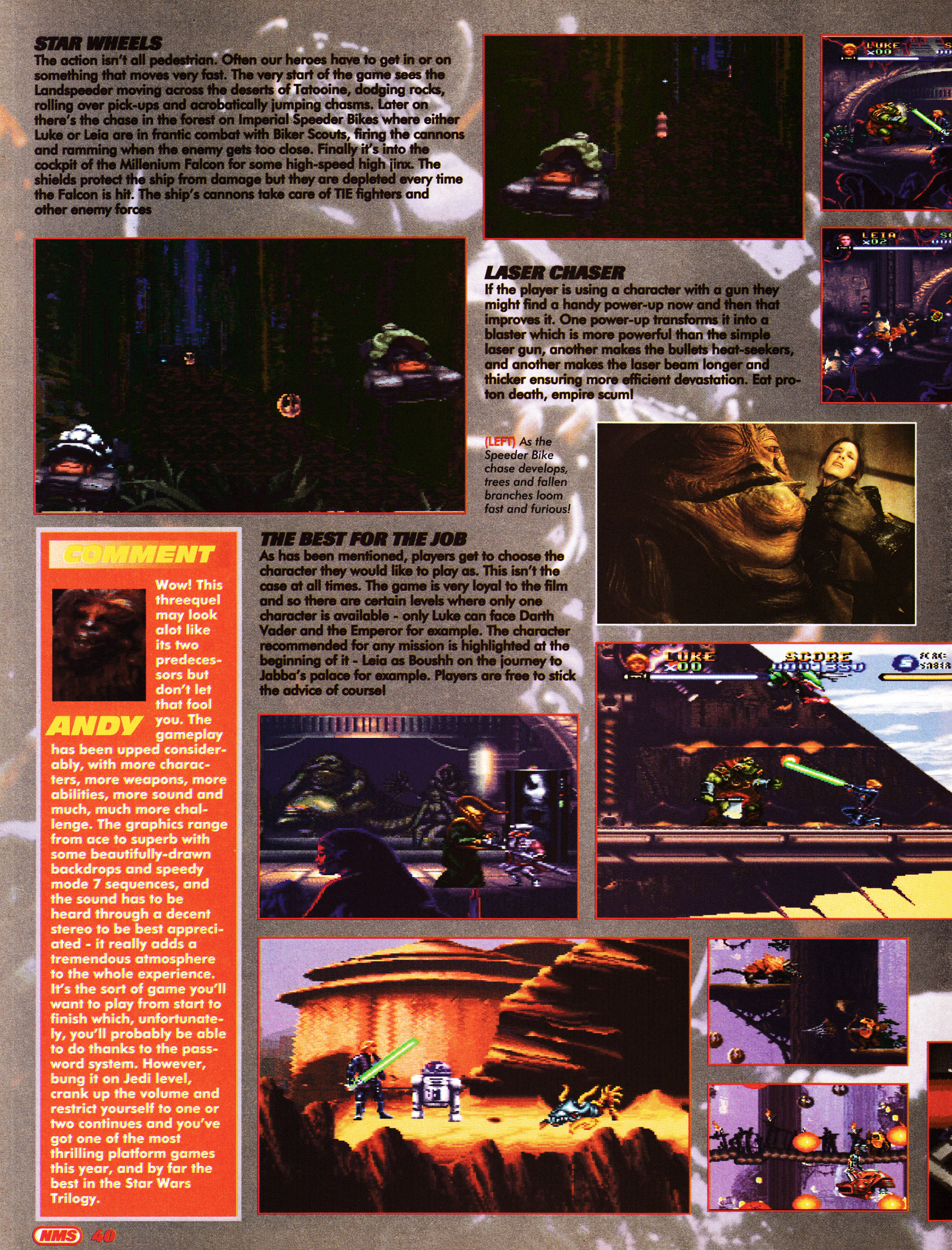 Review for Super Star Wars Return of the Jedi on Super Nintendo from Nintendo Magazine System 25 - October 1994 (UK)  score: 92%