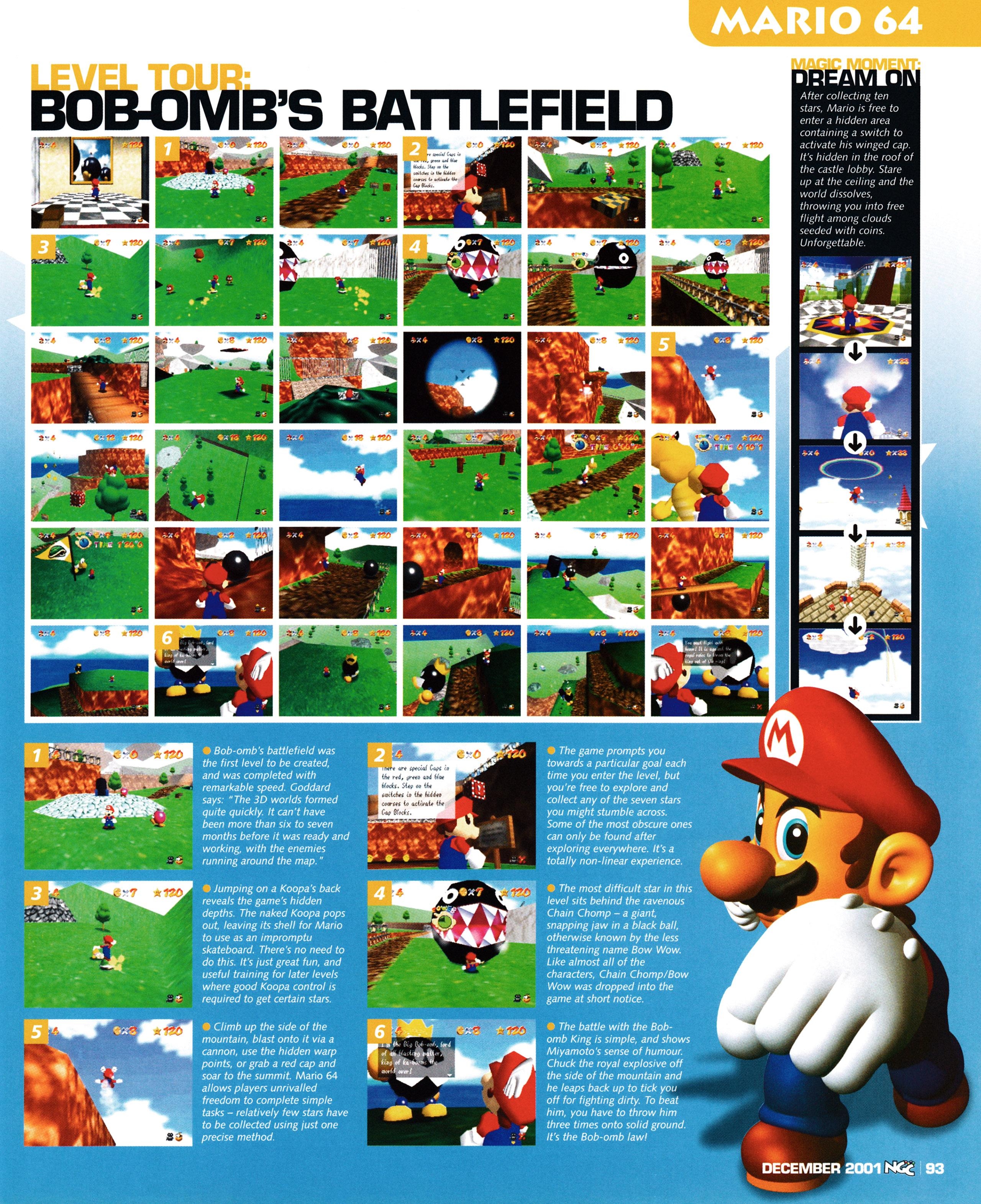 Feature titled: The Making of... Super Mario 64 on Nintendo 64. Taken from NGC Magazine 61 - December 2001 (UK) 