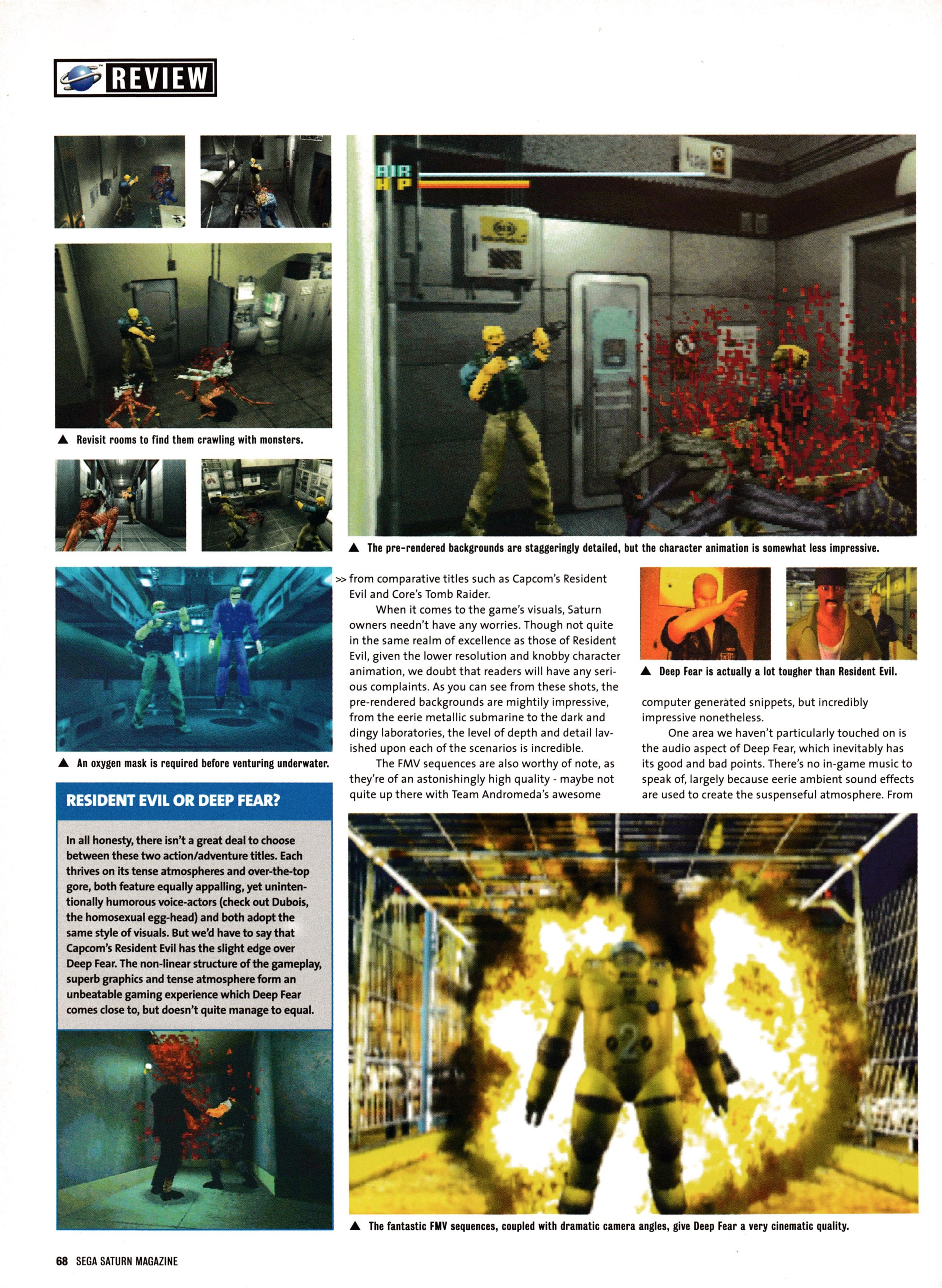 Review for Deep Fear  on Sega Saturn from Official Sega Saturn Magazine 36 - October 1998 (UK)  score: 86%