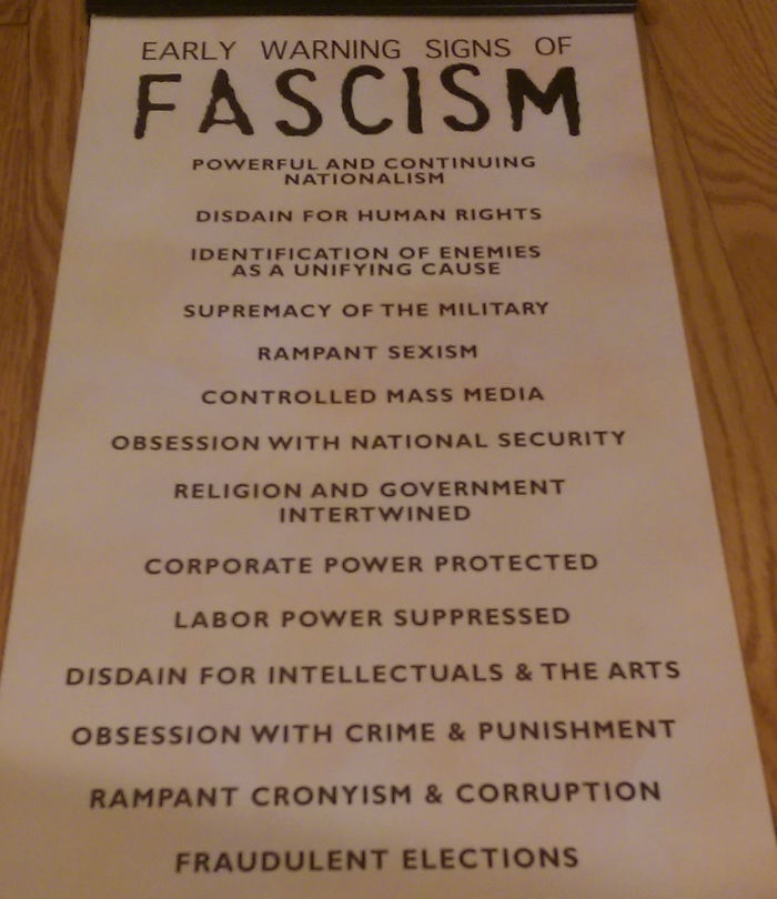 Early warning signs of fascism