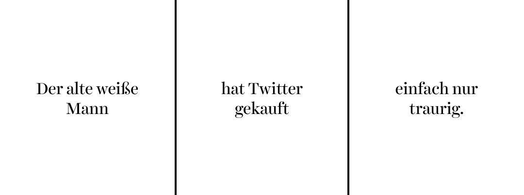 Der alte weiße Mann hat Twitter gekauft, einfach nur traurig