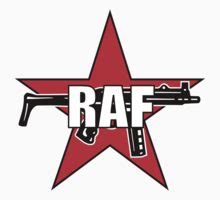 RAF logo red star with machine gun