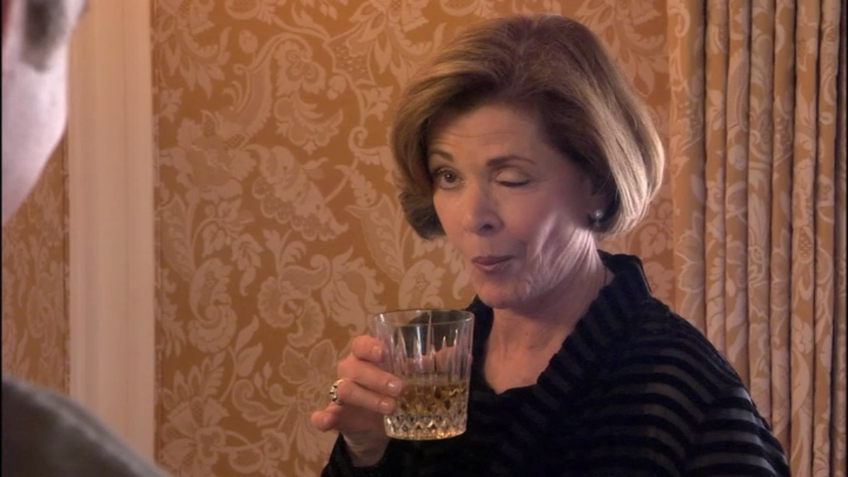 Lucille Bluth winking