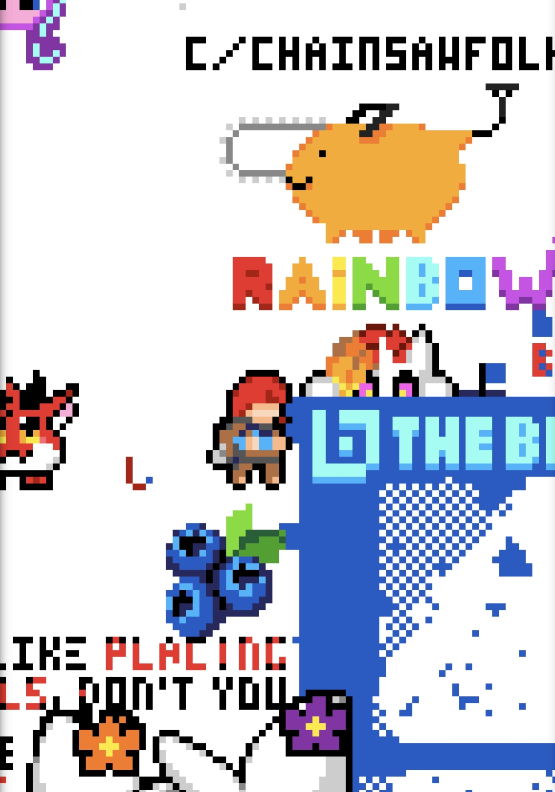 Screenshot of the Lemmy Canvas showing Madeline next to the Blue Corner