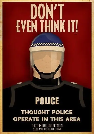 Thought police in 1984 book