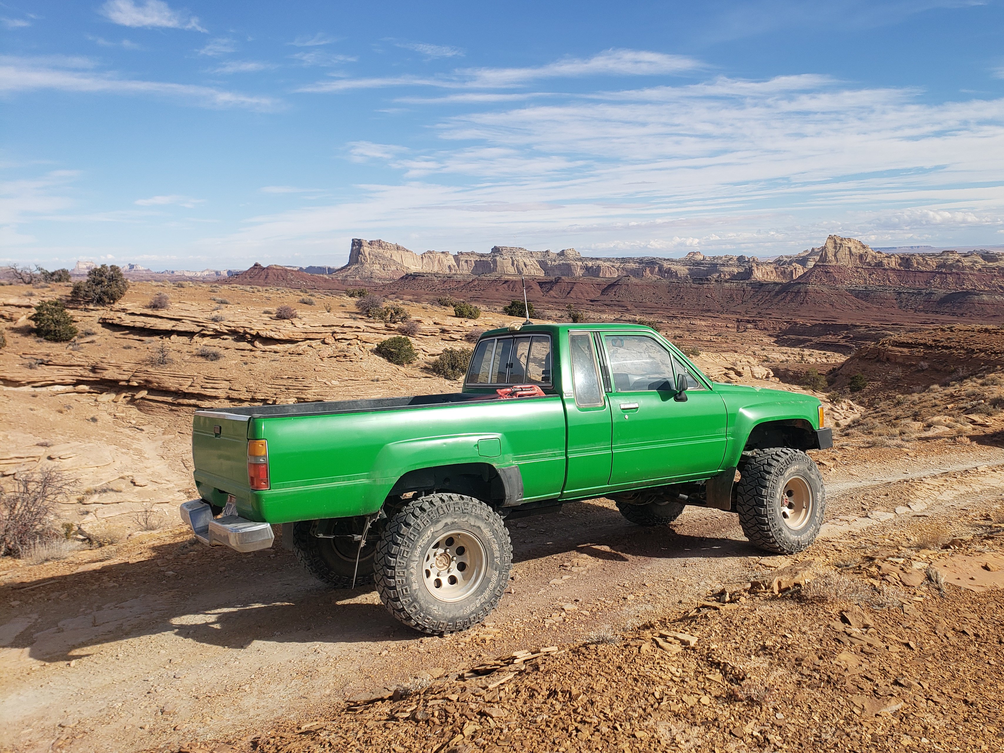 Toyota pickup in the desert 