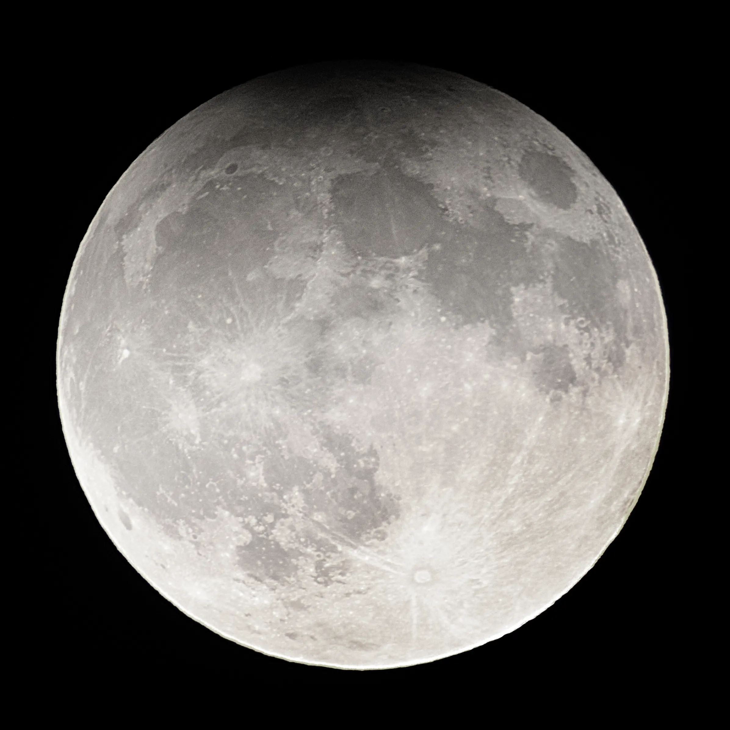 The shadow of earth falls on the super blue moon