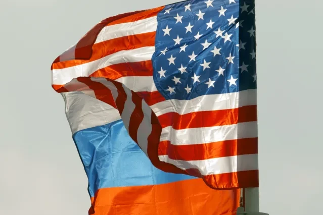 Tensions build between the US and Russia Russian / American flags