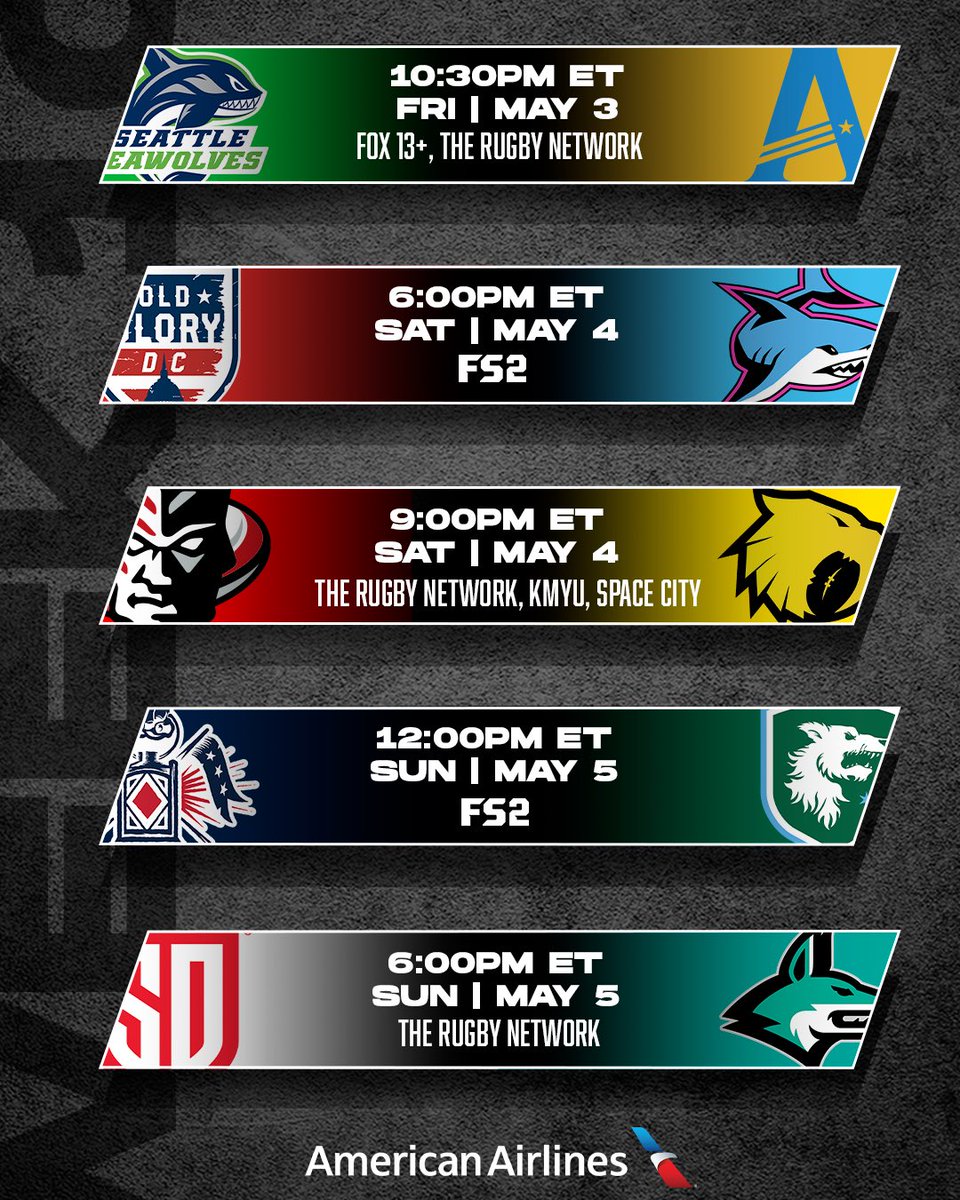 US MLR 2024 Week 10 Schedule