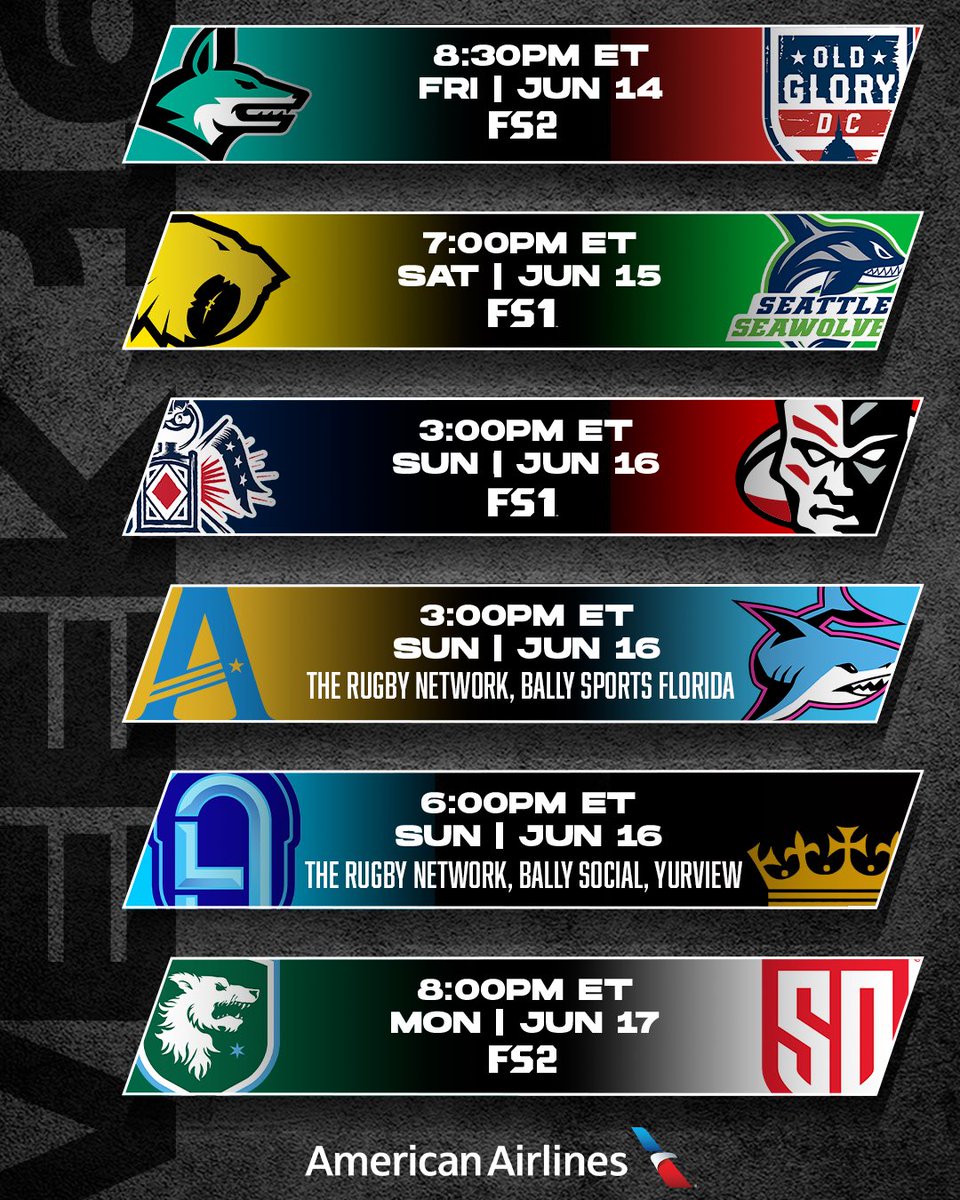 US MLR 2024 Week 16 matchups