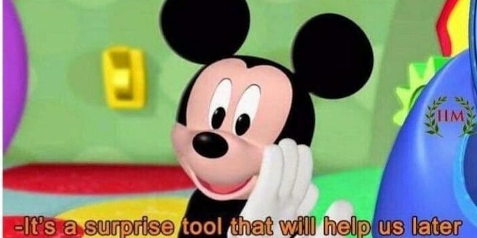 Mickey has a surprise tool (it's the second amendment)